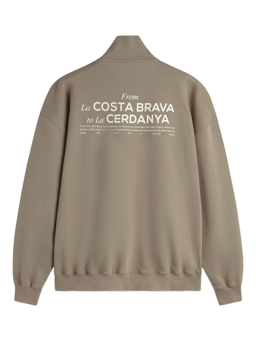 LES HÉRITIERS quarter zip sweatshirt - Beige