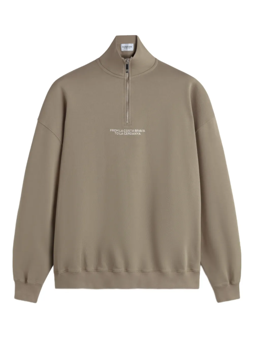 LES HÉRITIERS quarter zip sweatshirt - Nude
