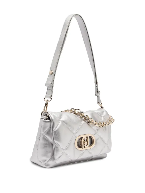 LIU JO Medium Quilted LaPuffy Bag | Silver | FARFETCH
