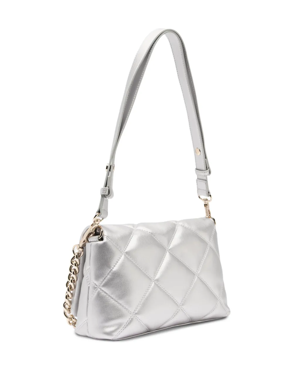 LIU JO Medium LaPuffy gewatteerde tas Zilver