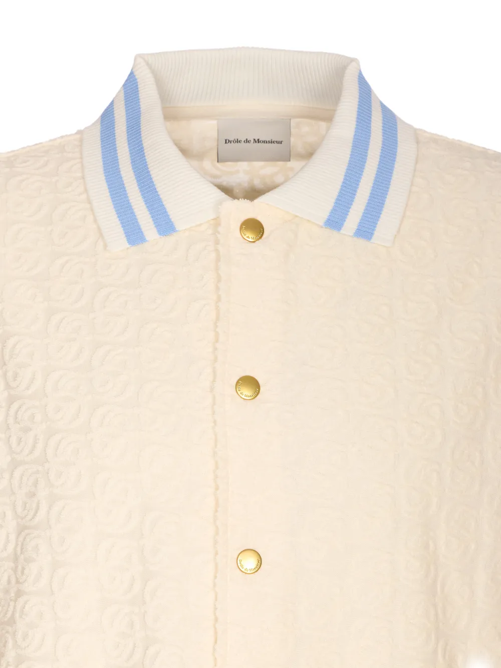 Drôle De Monsieur overhemd met korte mouwen Beige