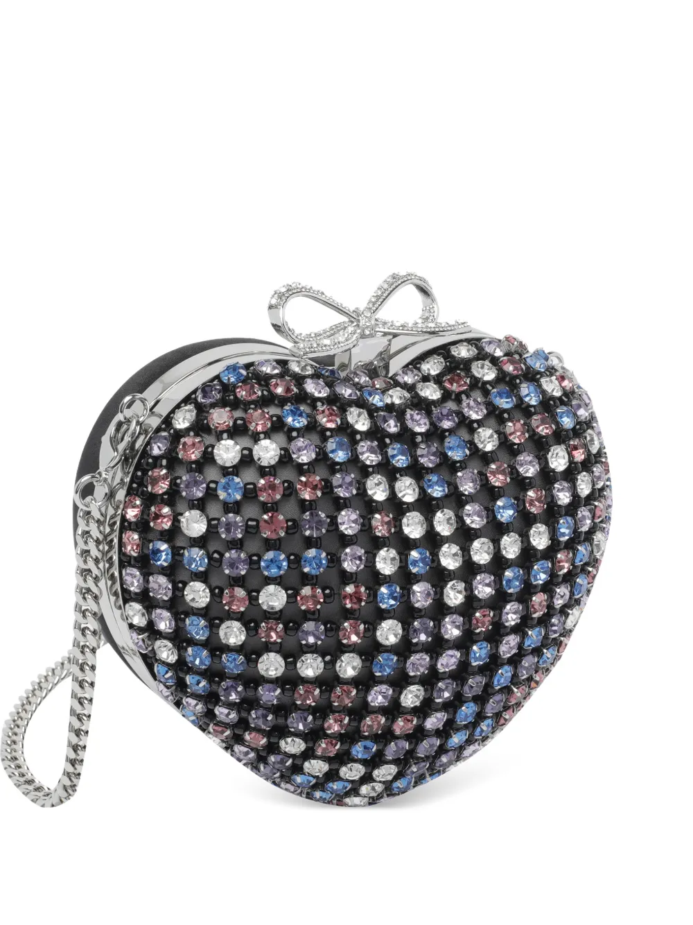 Self-Portrait Hartvormige mini-clutch Zwart