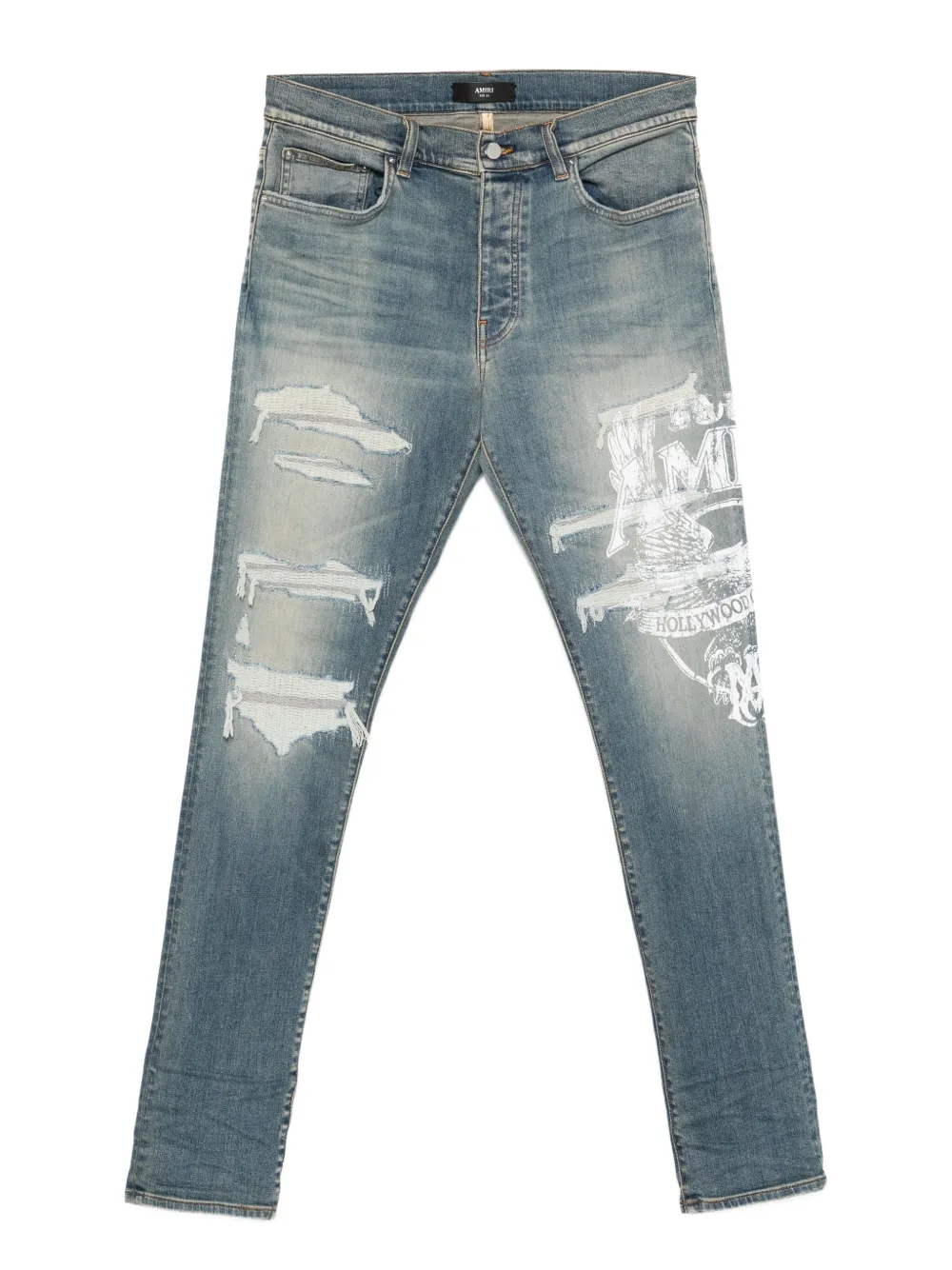 AMIRI ripped print jeans | Blue | Image 1