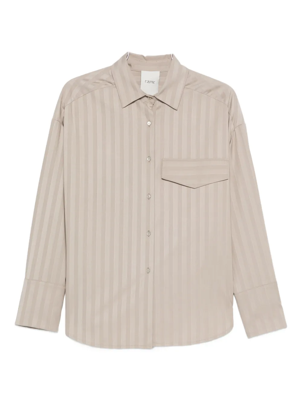 RAME striped-pattern pocket shirt - Toni neutri