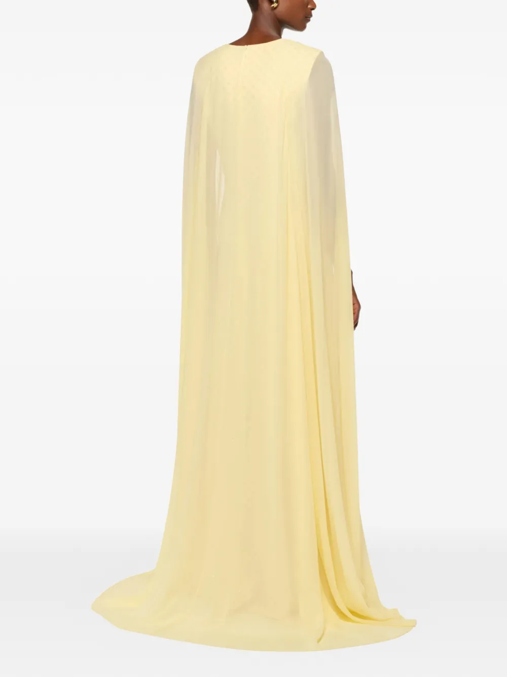 Roland Mouret Maxi-jurk met keyhole-detail Geel