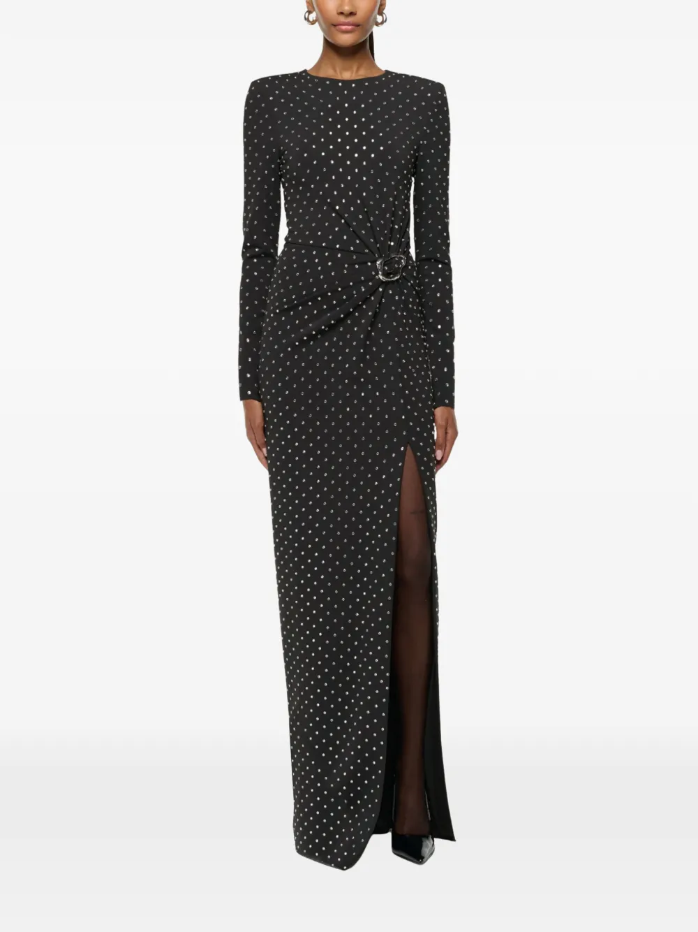 Roland Mouret long-sleeve maxi dress - Zwart