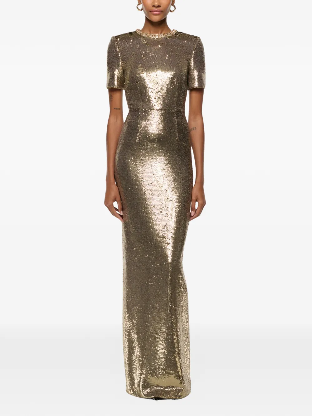 Roland Mouret sequin-embellishment maxi dress - Goud