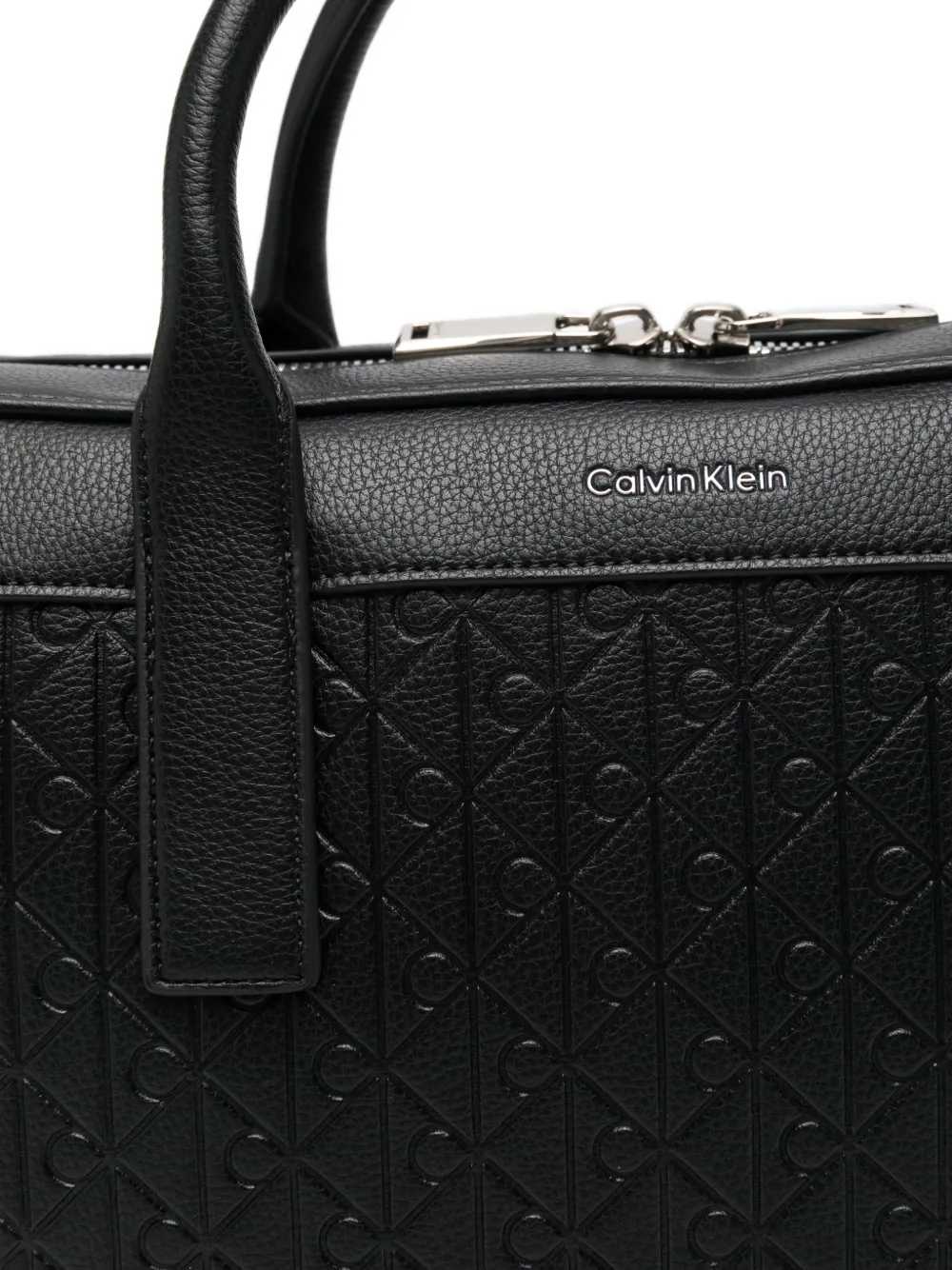 Calvin Klein Logo-embossed Laptop Bag - Black 