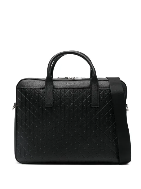 Calvin Klein logo-embossed laptop bag