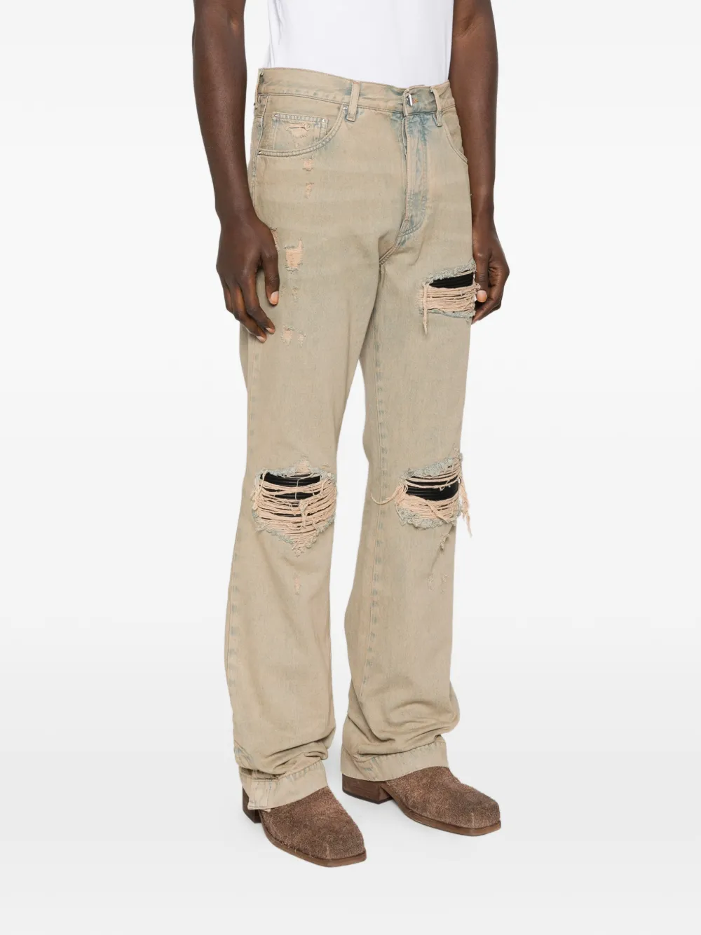  Amiri Ripped Jeans - Neutrals 
