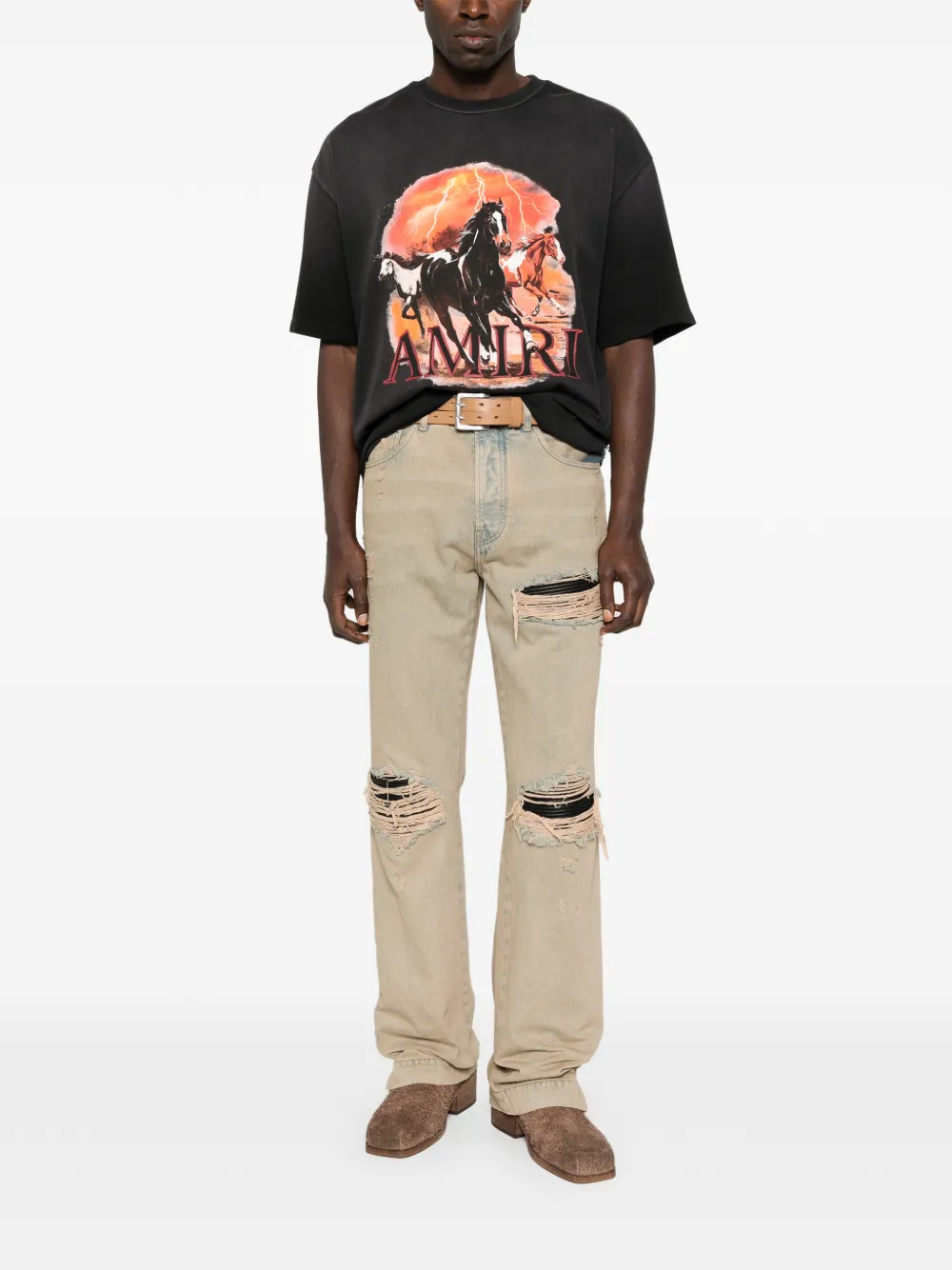 AMIRI ripped jeans - Beige
