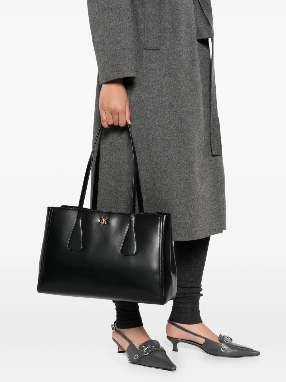 Calvin Klein logo-detail tote bag - Zwart