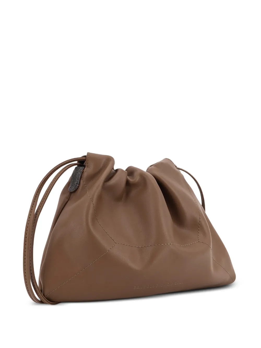 Brunello Cucinelli Leren schoudertas Bruin