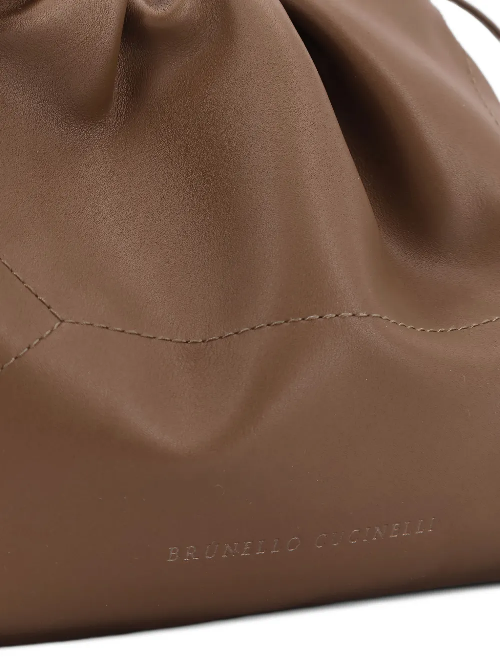 Brunello Cucinelli Leren schoudertas Bruin