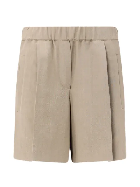 Brunello Cucinelli pleated elasticated-waist shorts