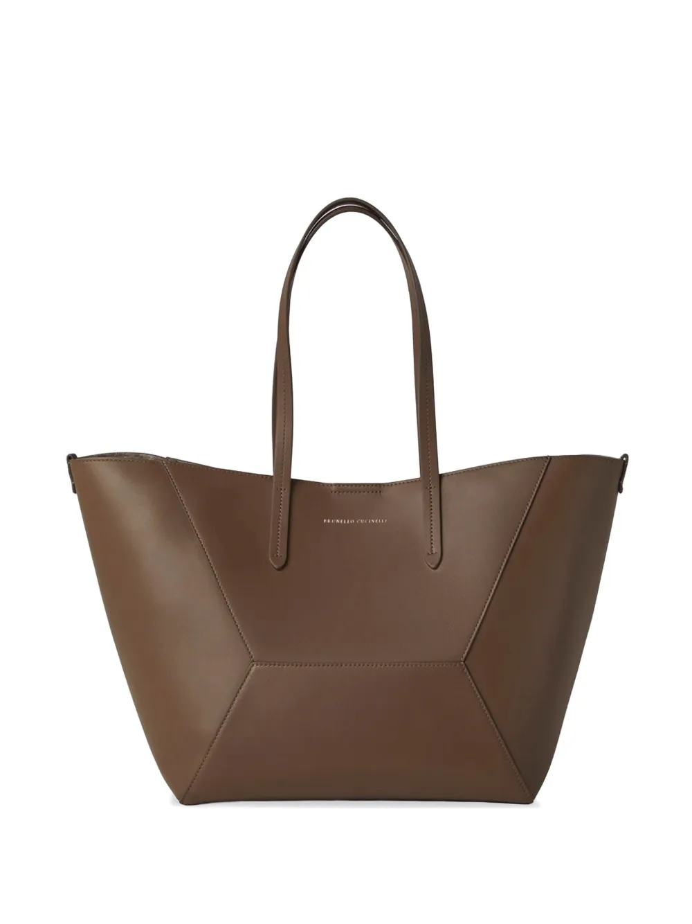 Brunello Cucinelli BC Duo leather tote bag - Marrone