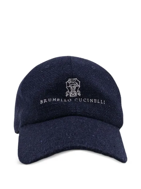 Brunello Cucinelli 로고 베이스볼 캡 모자