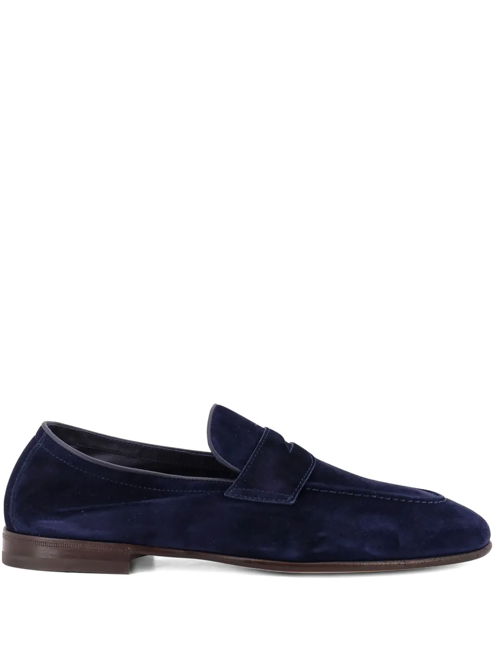 Brunello Cucinelli embossed-stitching loafers | Blue | Image 1