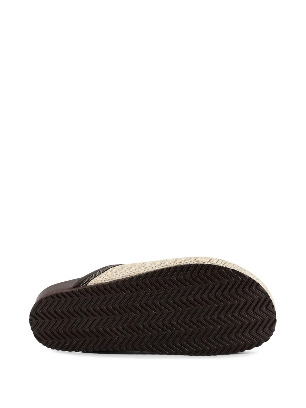 Brunello Cucinelli Raffia geweven muiltjes Beige