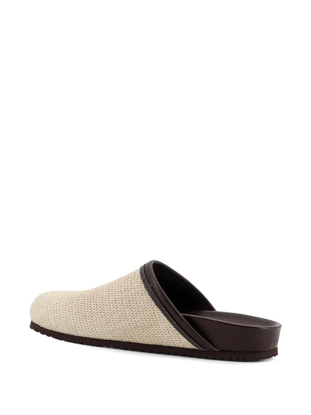 Brunello Cucinelli Raffia geweven muiltjes Beige