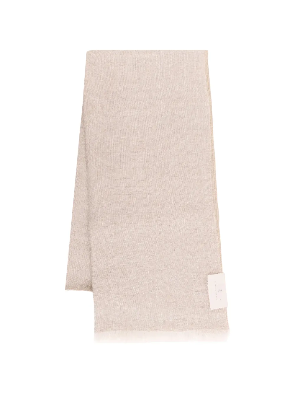 Brunello Cucinelli fringed-hem scarf - Toni neutri