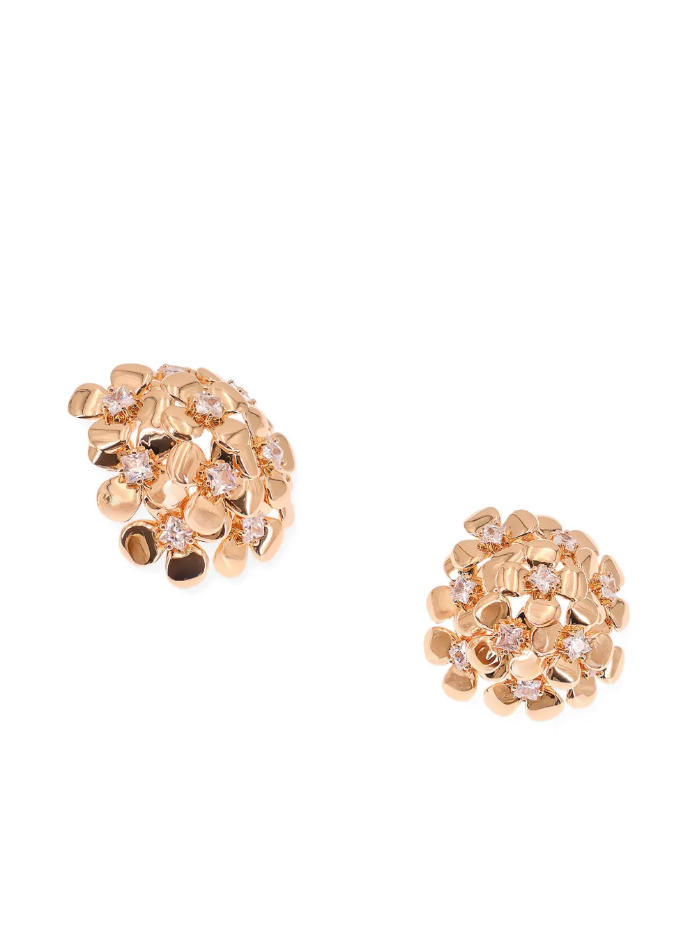 Self-Portrait flower-detail stud earrings - Goud