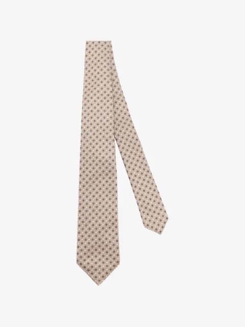 Kiton geometric-pattern tie