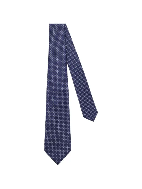 Kiton geometric-pattern tie