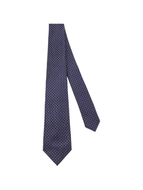 Kiton geometric-pattern tie