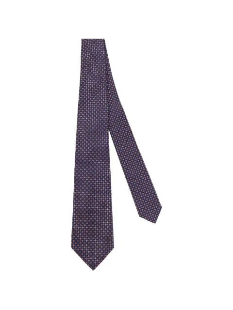 Kiton geometric-pattern tie