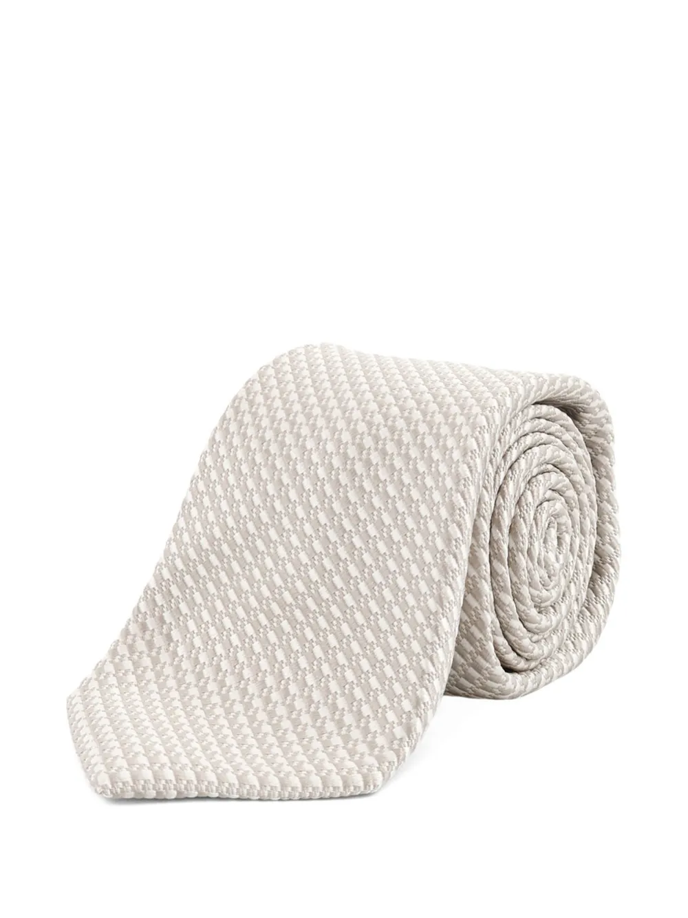 Kiton textured silk tie - Toni neutri