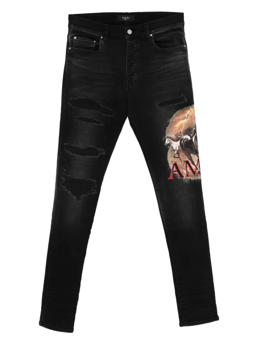 AMIRI ripped graphic jeans - Nero