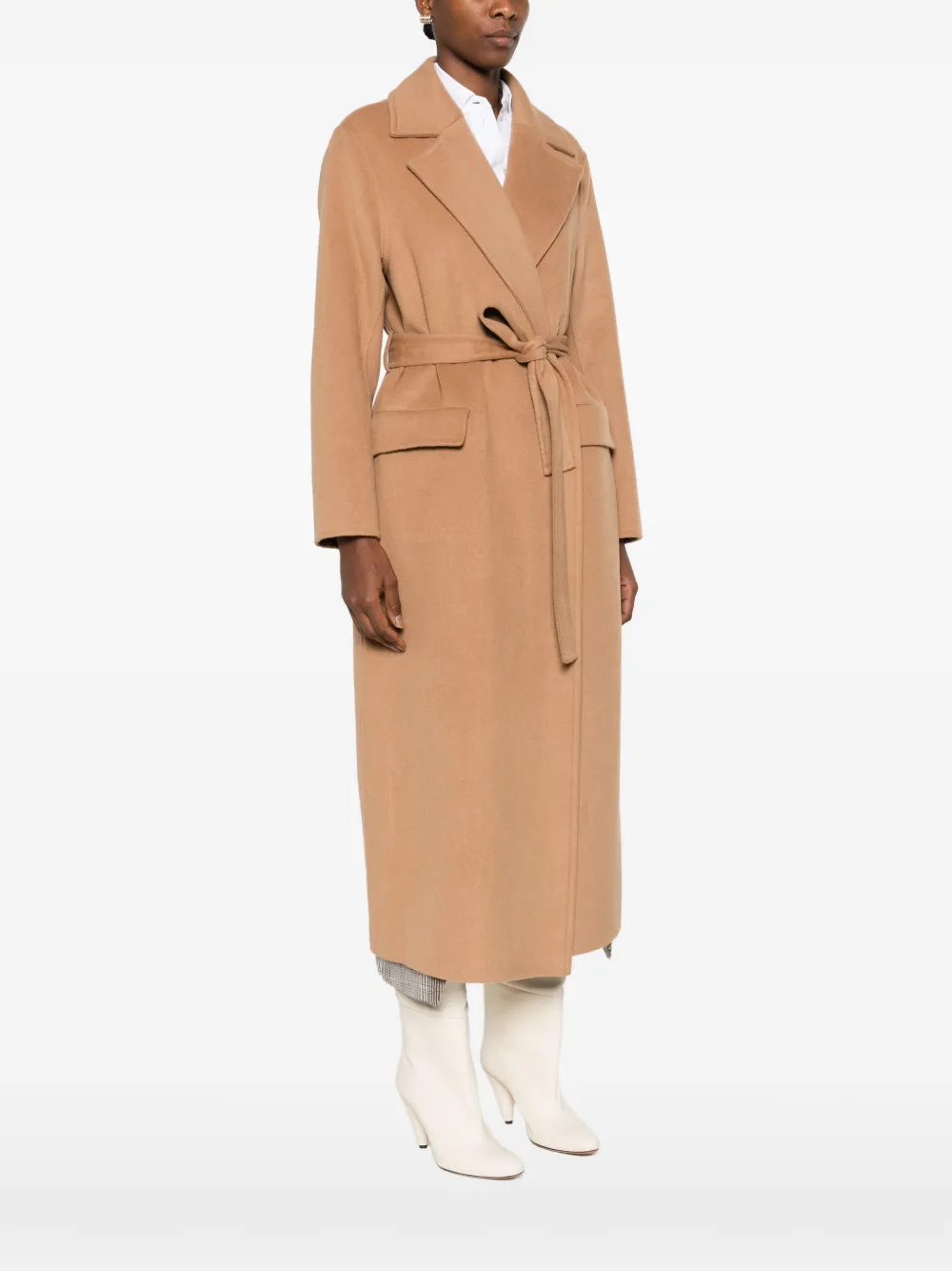  Vicolo Belted Coat - Brown 
