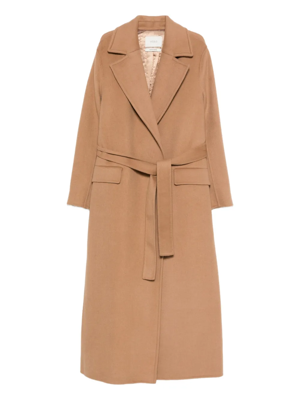 VICOLO belted coat - Marrone