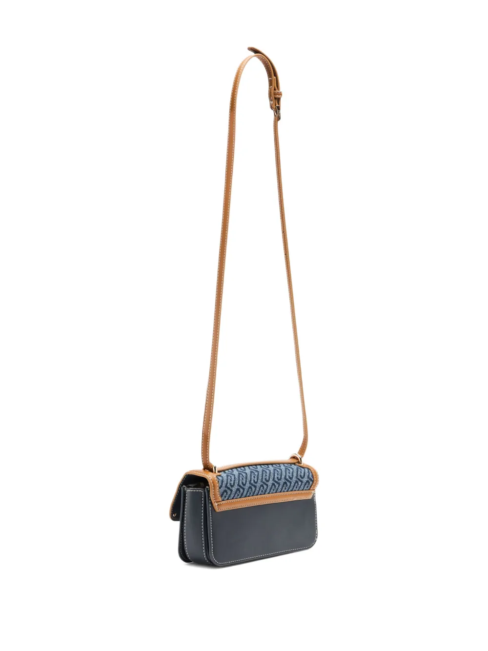 Liu Jo Small Jacquard Flap Crossbody Bag - Blue 