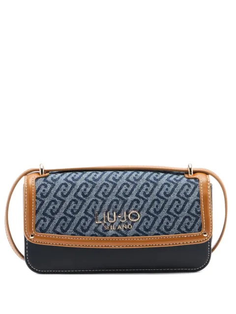 LIU JO small jacquard flap crossbody bag