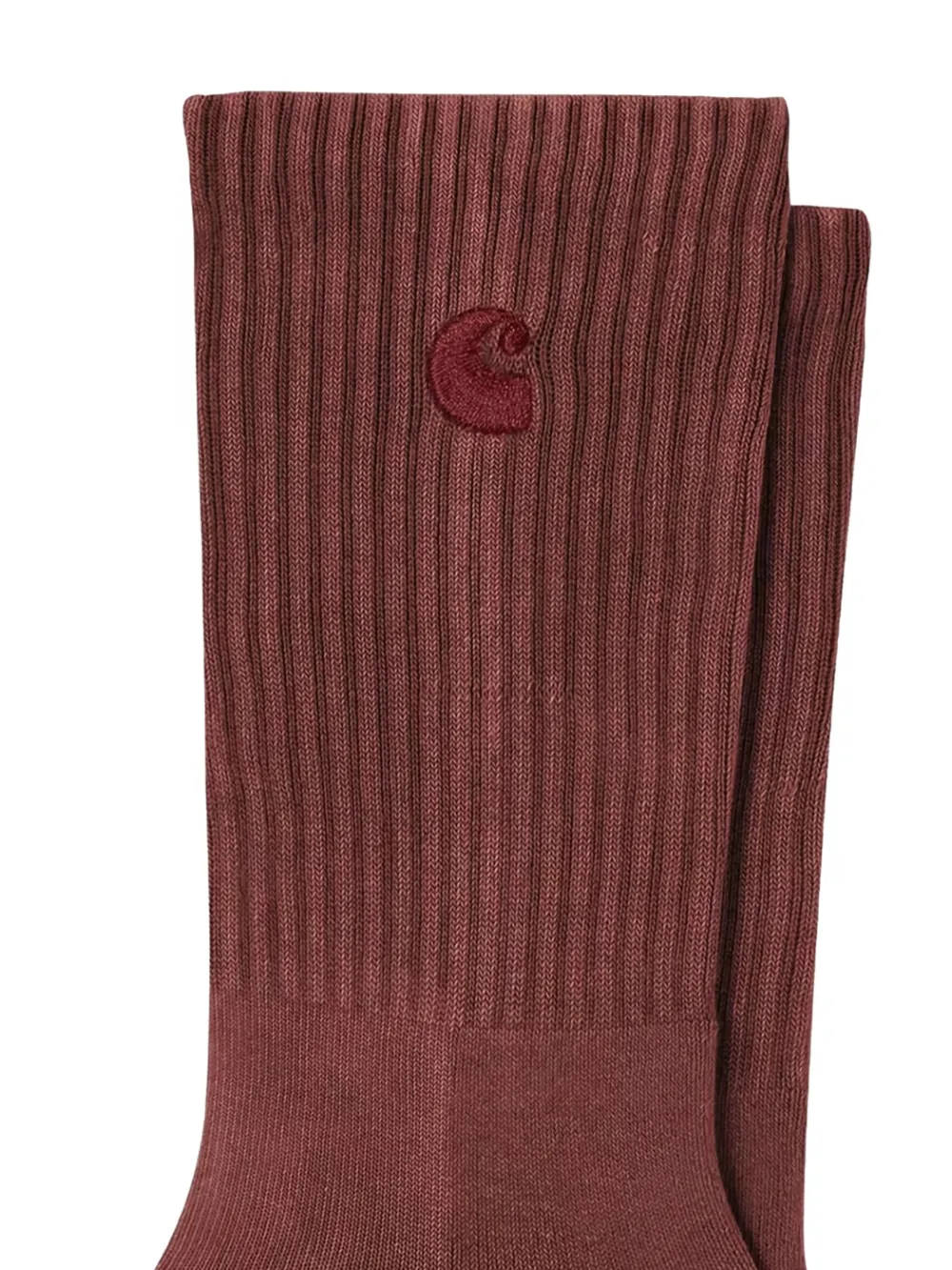 Hudson logo-embroidered ribbed socks