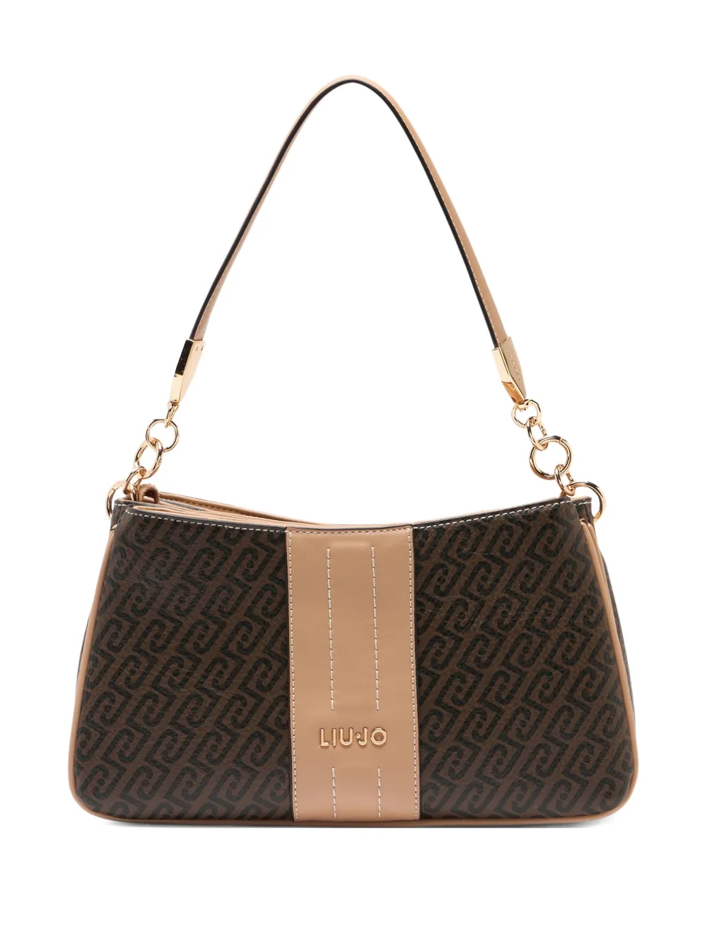 LIU JO monogram detachable shoulder bag - Marrone
