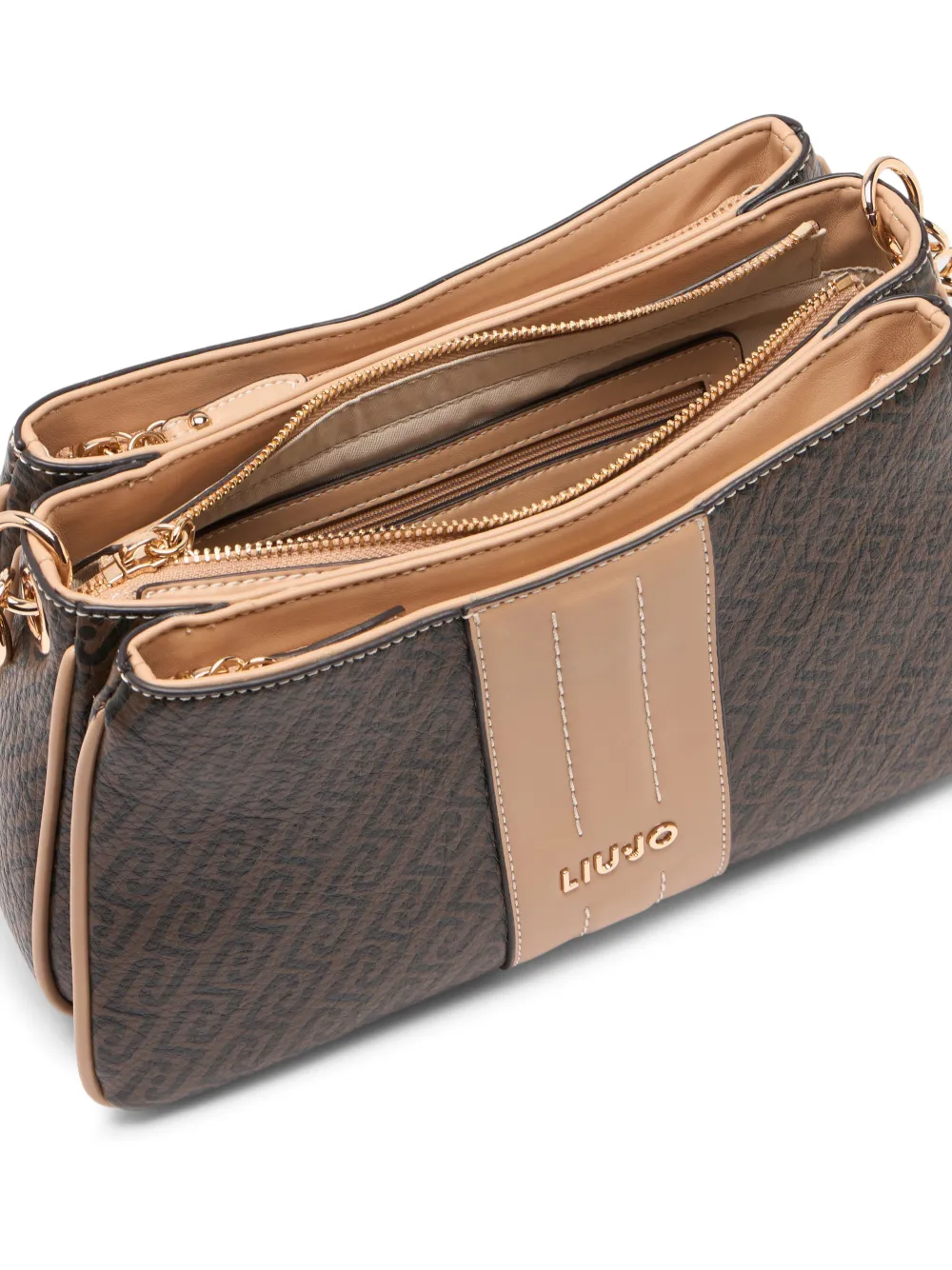 LIU JO Schoudertas met monogram Bruin