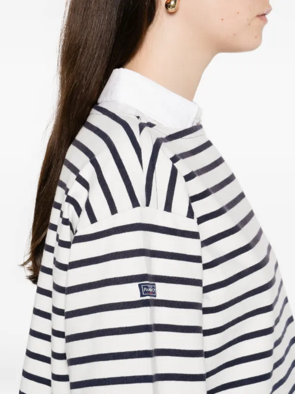 Polo Ralph Lauren ボートネック ストライプ Tシャツ | ホワイト