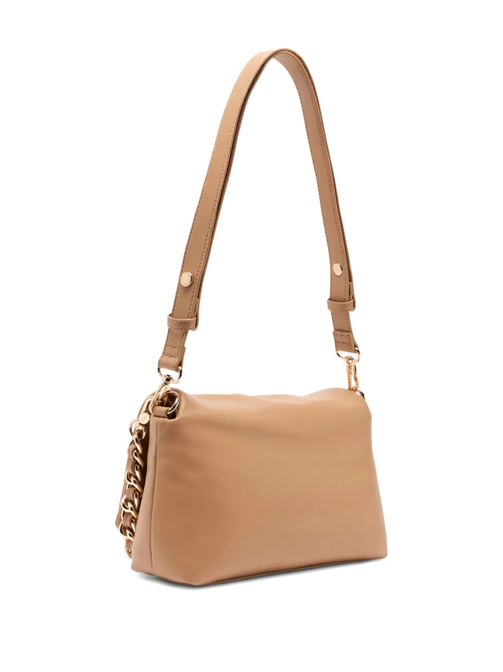 LIU JO LaPuffy medium gevlochten crossbodytas met kettinglogo Beige