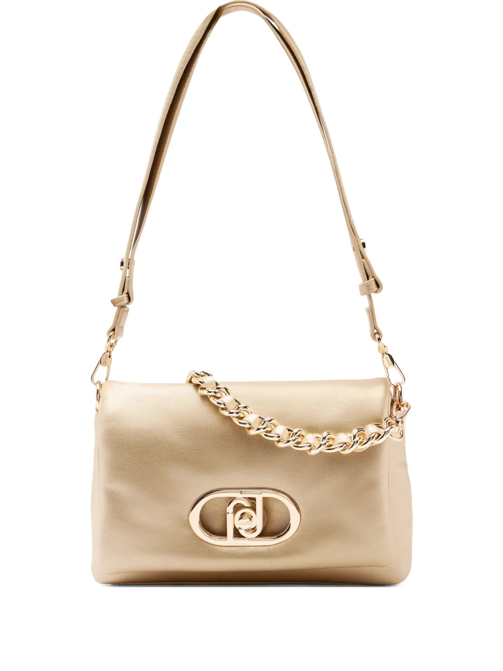 LIU JO braided chain logo satchel - Toni neutri