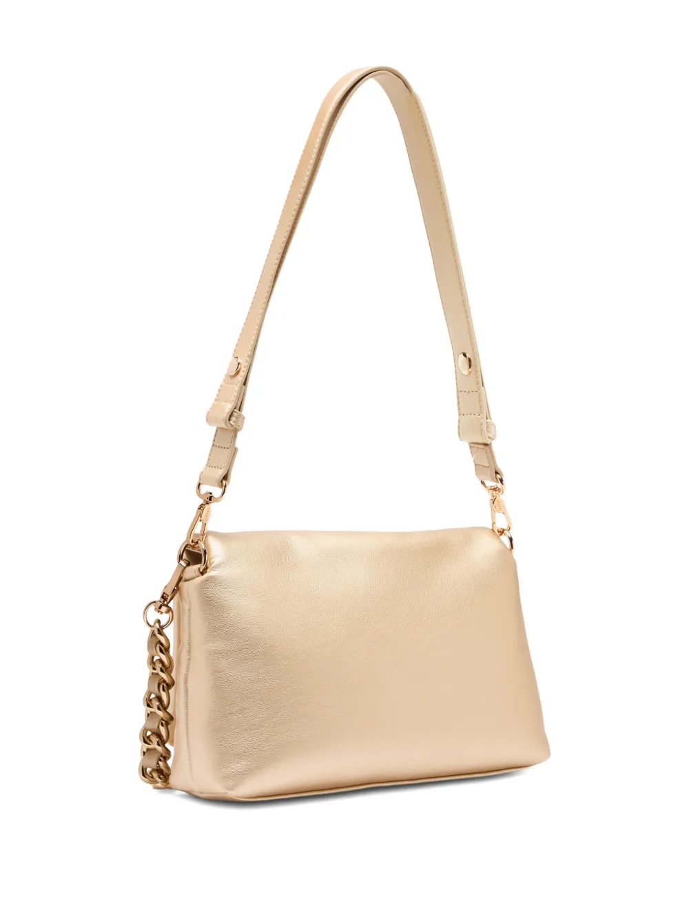 LIU JO braided chain logo satchel - Beige
