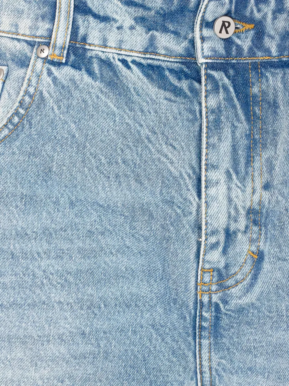  Represent Denim Button-fastening Shorts - Blue 