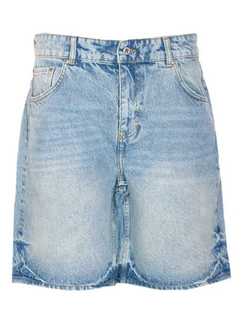 Represent denim button-fastening shorts