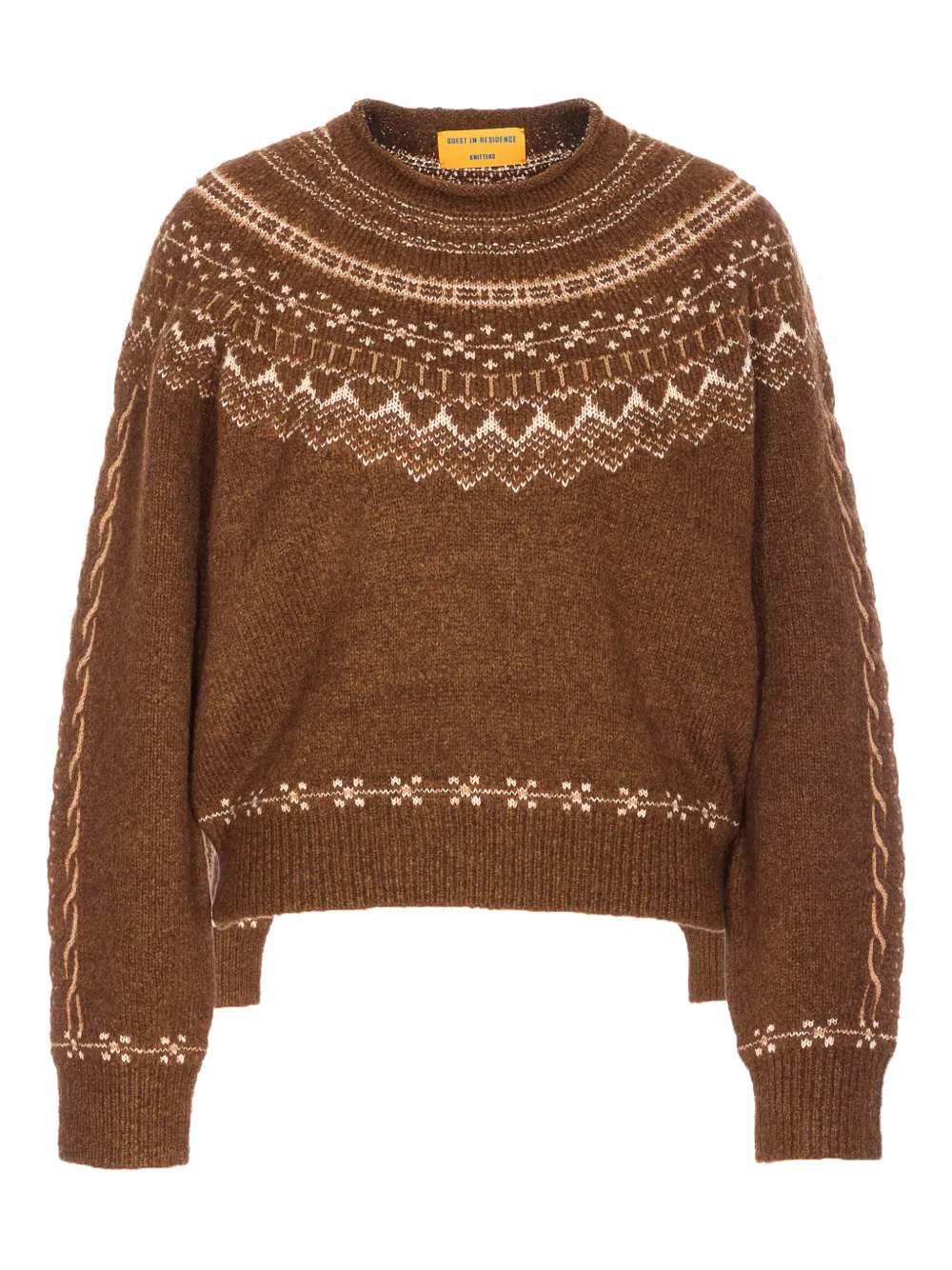 Guest In Residence Cloud Chalet patterned sweater | Brown | Image 1