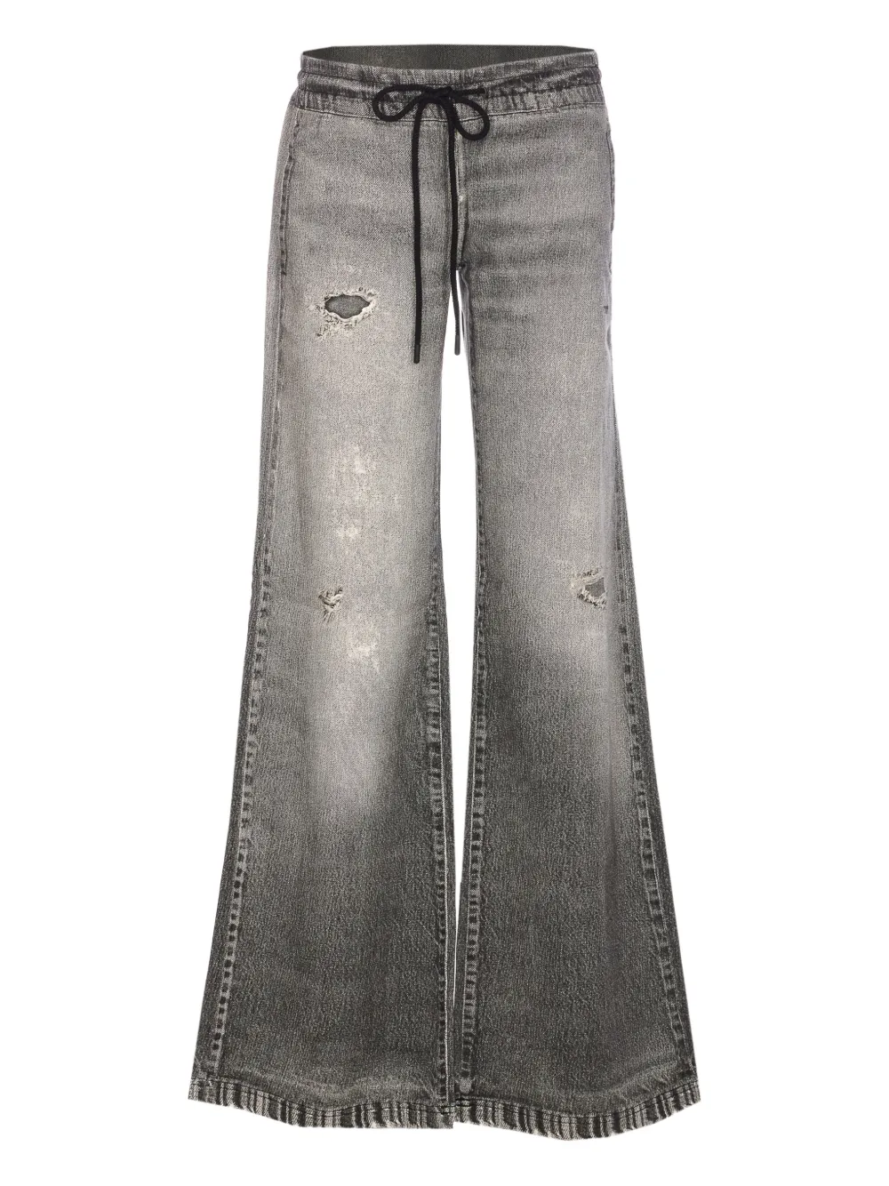 Diesel D-Ainty distressed elasticated-waist jeans - Grigio