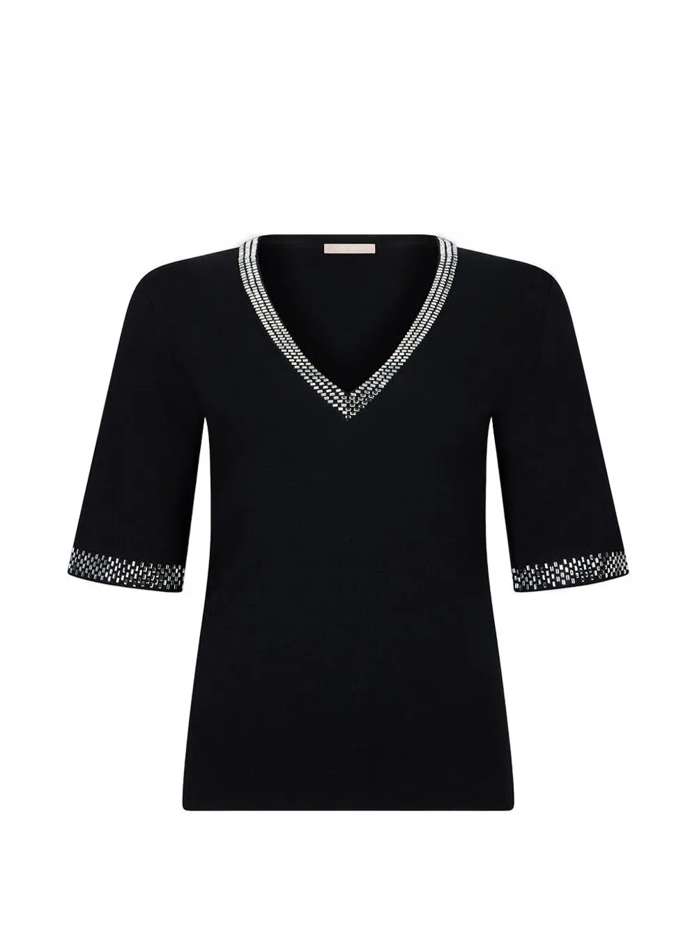 LIU JO knit T-shirt with gemstones