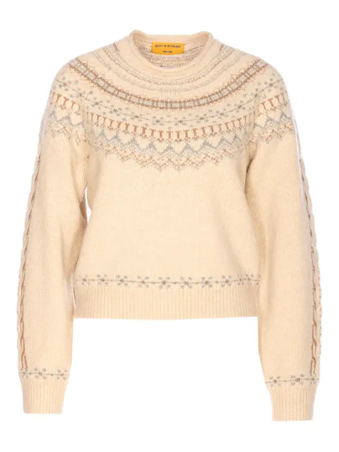 Guest In Residence patterned crew-neck sweater