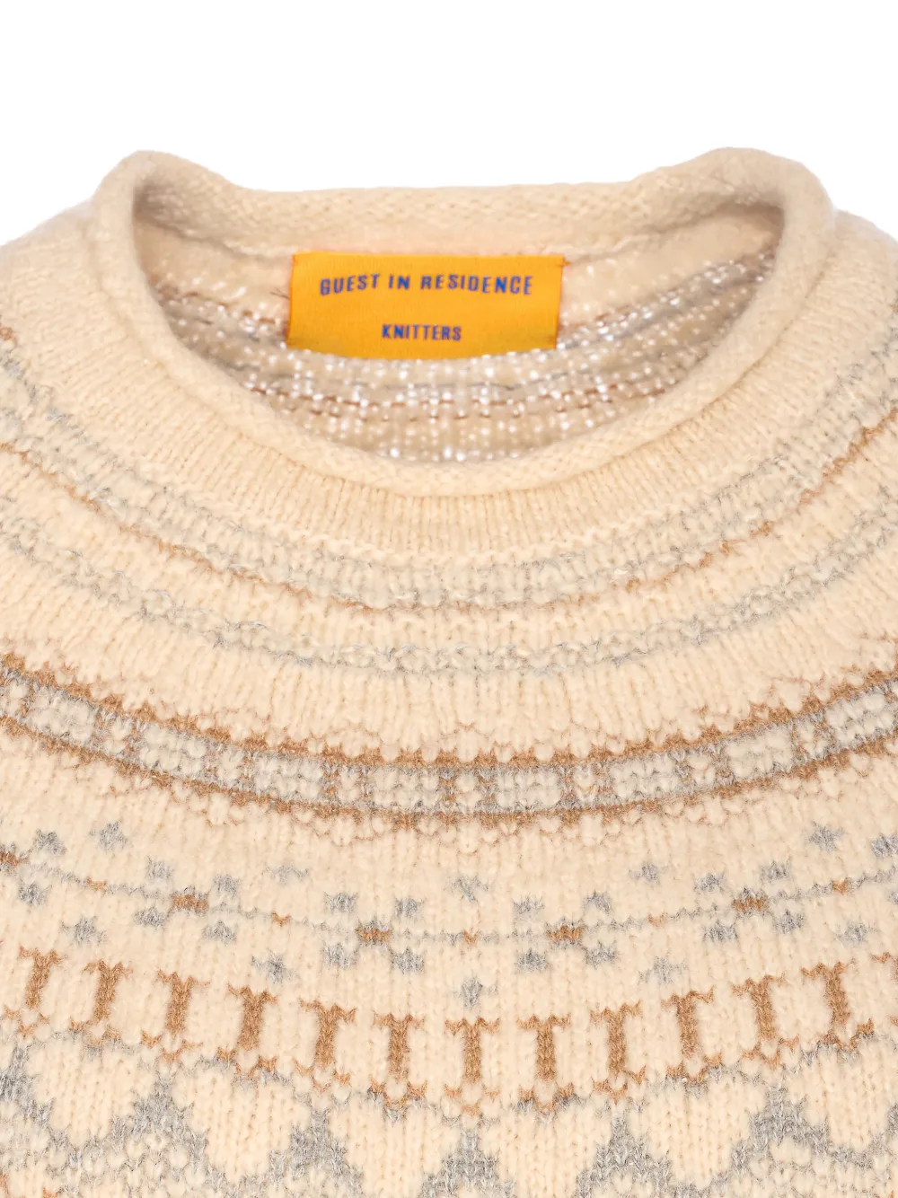  Guest In Residence Patterned Crew-neck Sweater - Neutrals 
